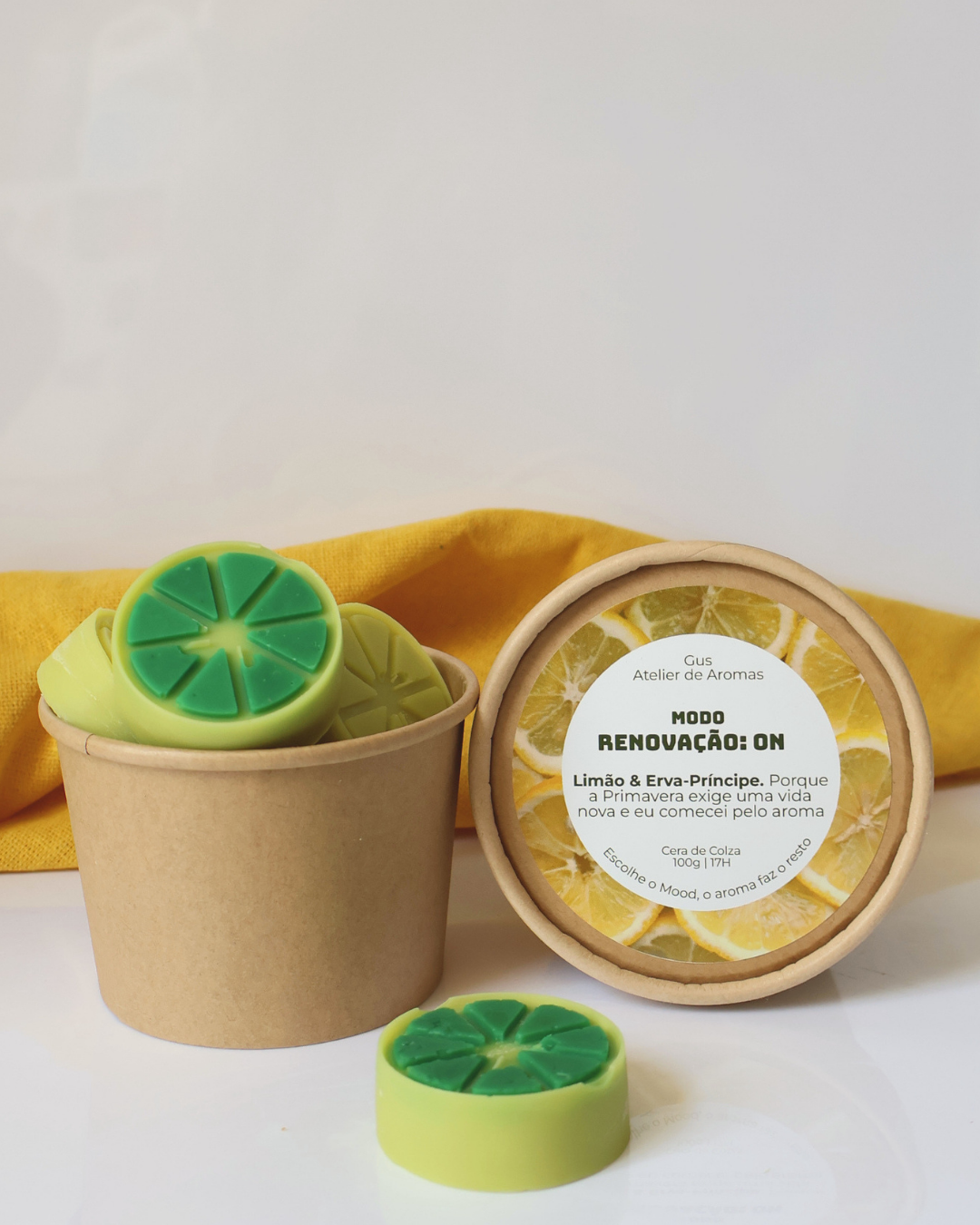 Wax Melts Modo Renovação Limão e Erva-Príncipe