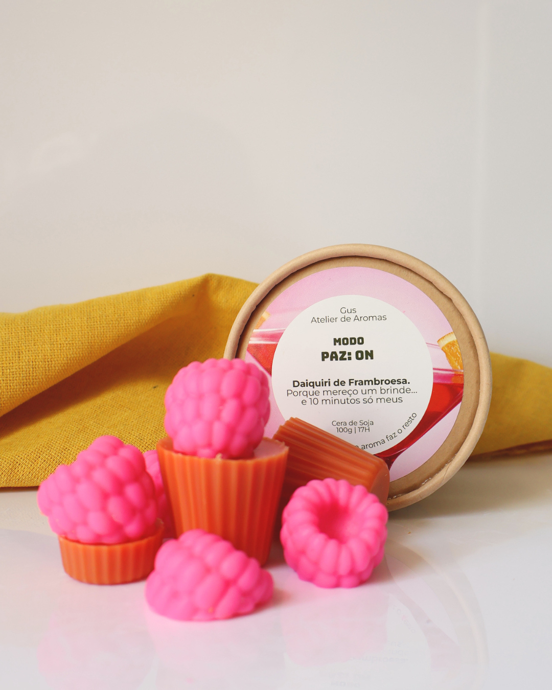 Wax Melts Modo Paz Daiquiri de Framboesa
