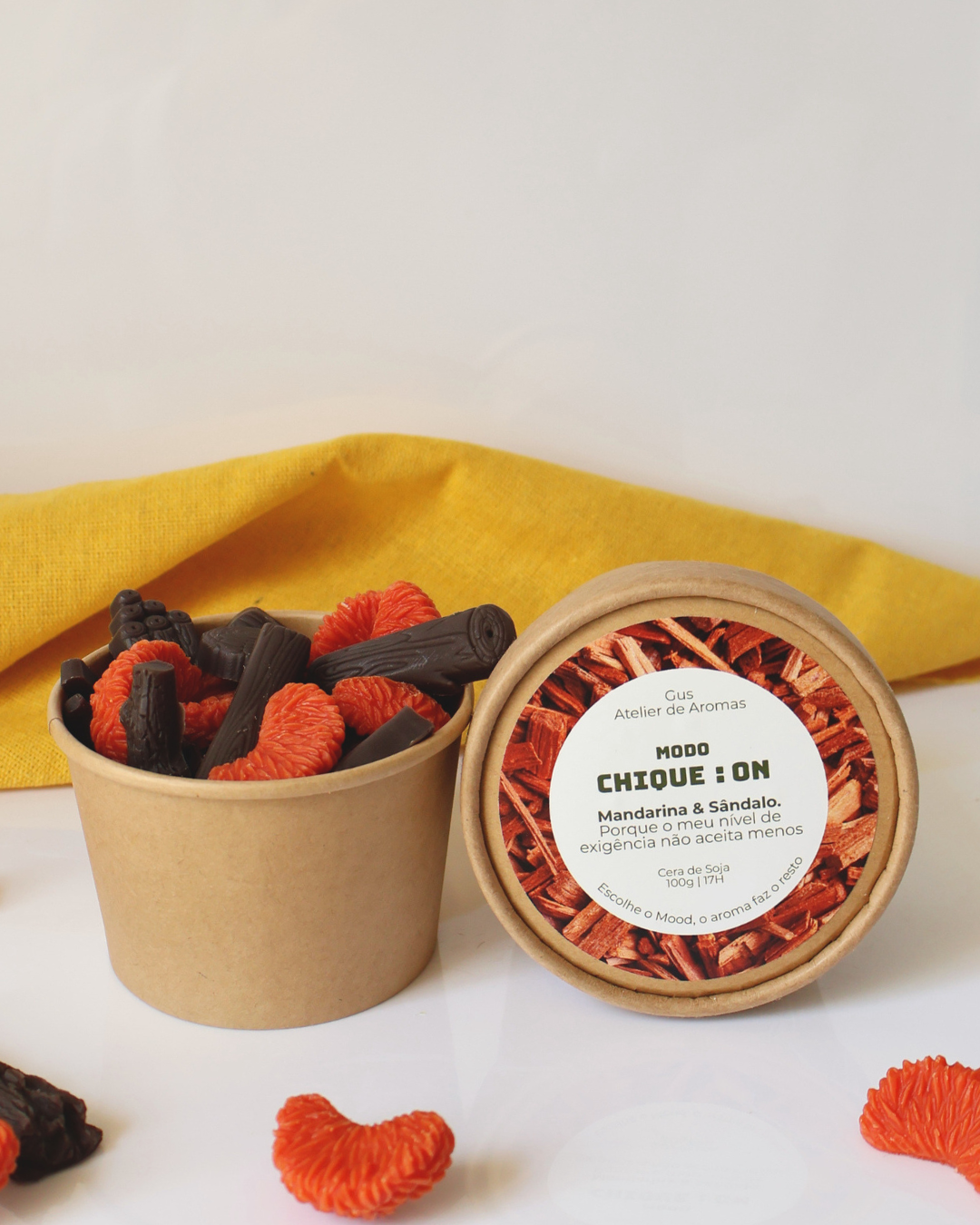 Wax Melts Modo Chique Mandarina e Sândalo
