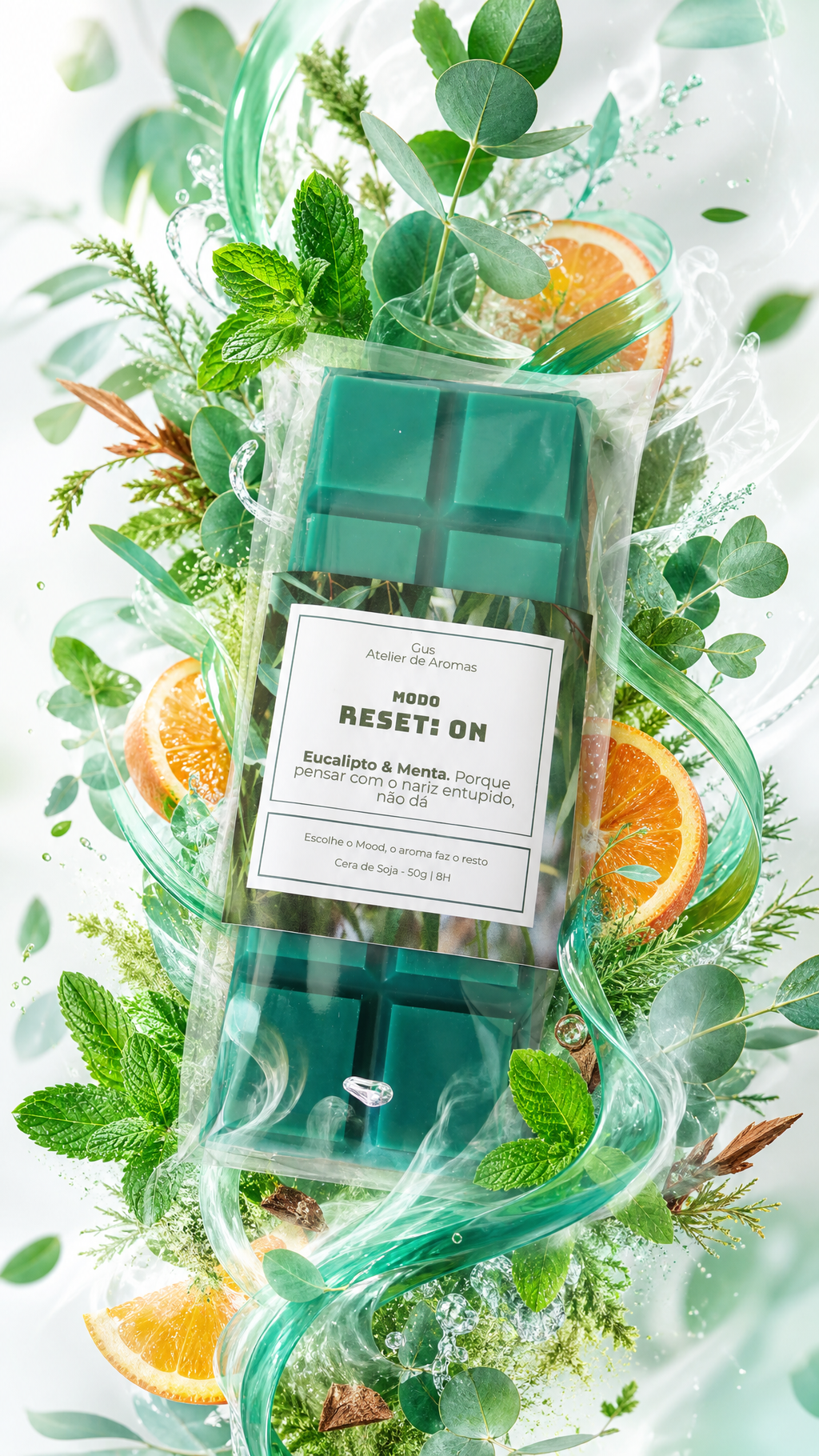 Barra de Aroma Modo Reset Eucalipto & Menta