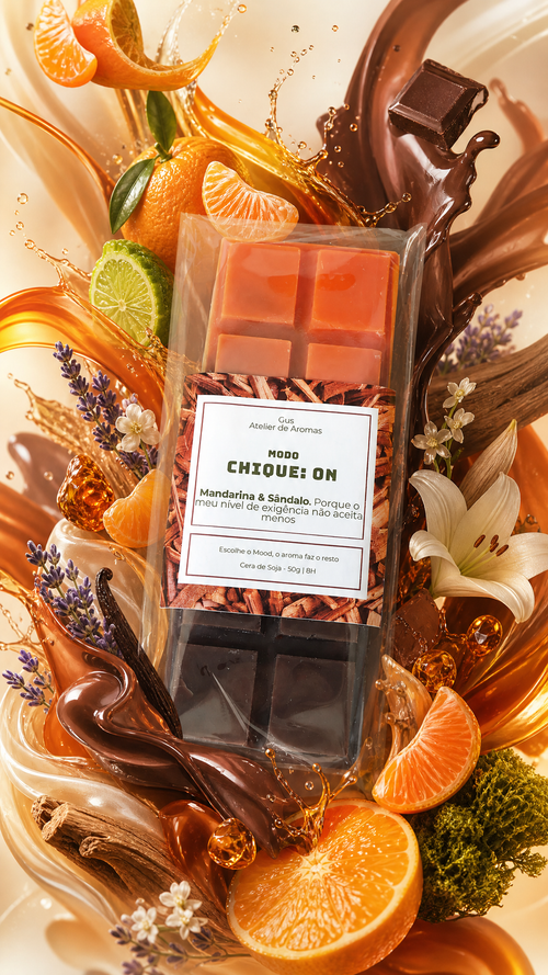Barra de Aroma Modo Chique On Mandarina & Sândalo