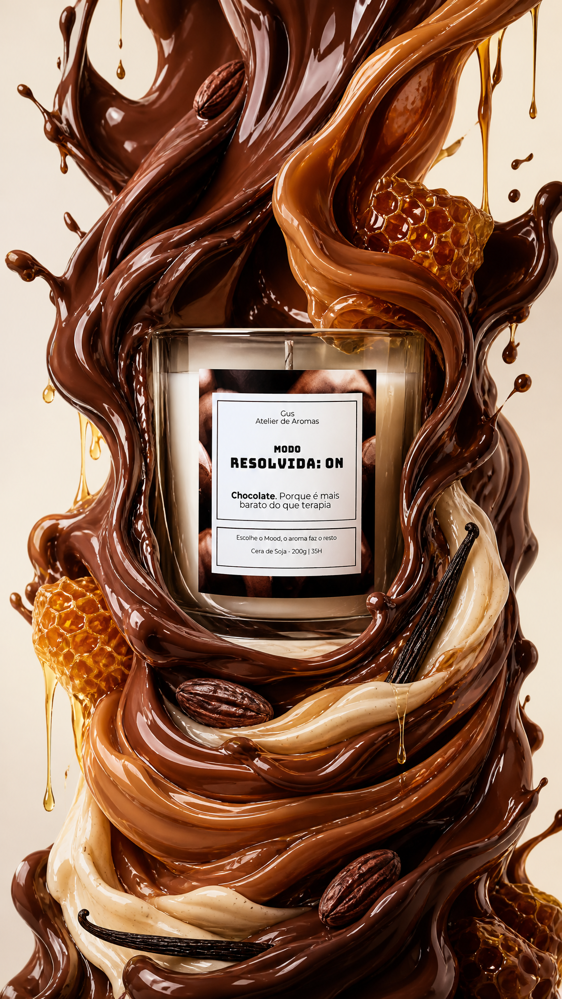 Vela Modo Resolvida ON Chocolate